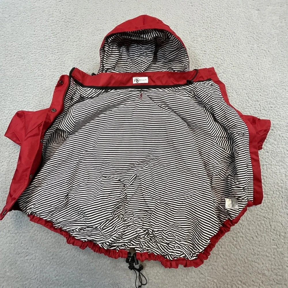 Ellie Dog Wear Rain Coat XXL Red Waterproof Nylon Hooded Dog Jacket Adjustable‎